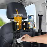 Car Seat Backrest Storage Rack with Cup Holder and Hooks | Space-Saving Car Organizer alternate view