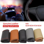 Soft Mesh Artificial Leather Steering Wheel Cover additional angle