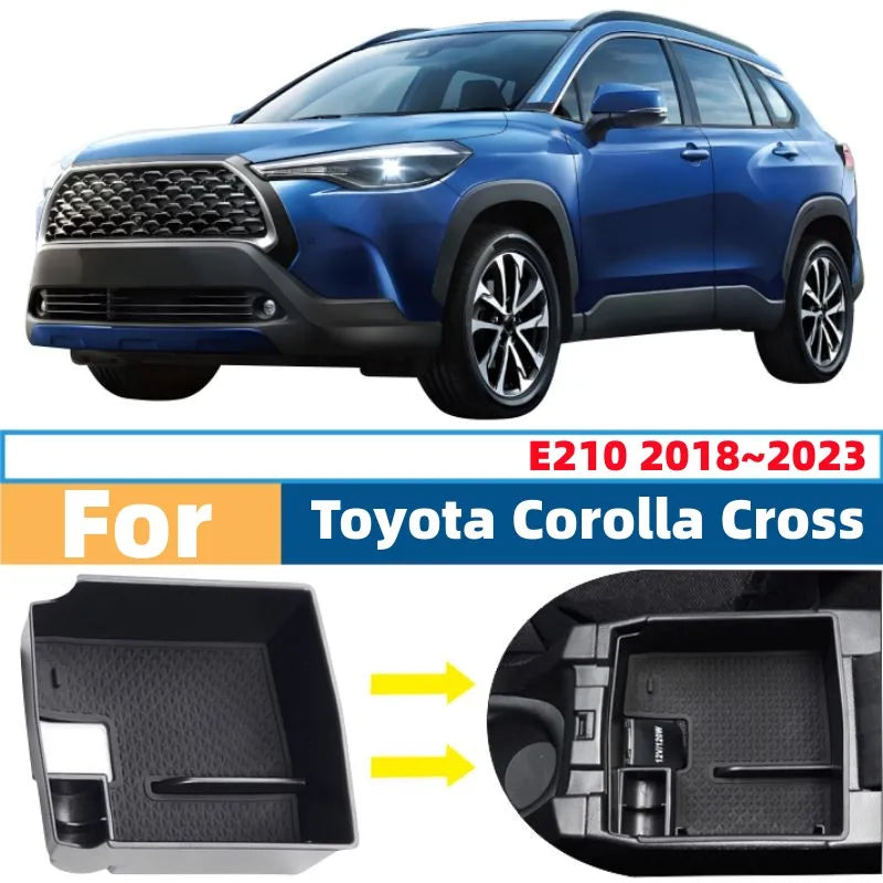 For Toyota Corolla Cross XG10 2021~2023 Hybrid Car Center Console Armrest Storage Box Sundries Tidying Tray Interior Accessories