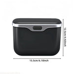 Multifunctional Car Trash Can with Lid Button, Hanging Storage Bin detail view