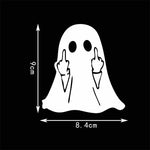 Funny Middle Finger Ghost Motorcycle Car Sticker Waterproof Weather Proof Decal for Au close-up view