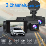 WIFI Dash Cam for Car | 2/3 Channel 1080P Front Rear Video Recorder alternate view