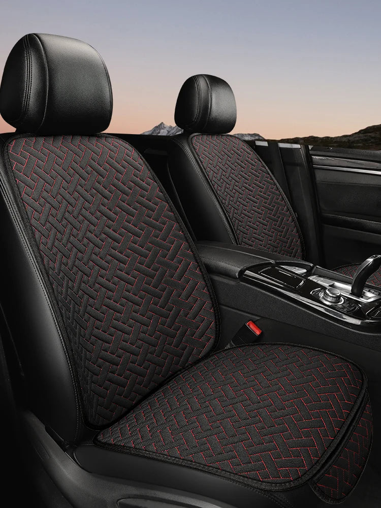 Car Seat Cushion, All Season Universal Linen Car Seat Cushion Cover, Anti Slip, Wear- lifestyle view