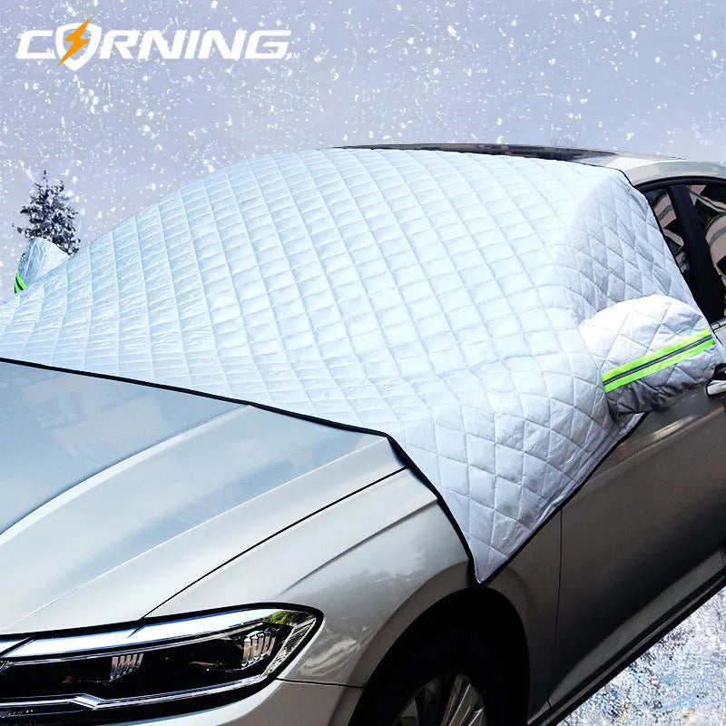 Outdoor Car Windshield Cover | Half Anti-Snow Awning with Sunshade Protection