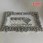 Skull Motorcycle License Plate Frame | American Style Stylish Vehicle Decoration detail view