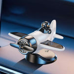 Cool Solar Powered Rotating Airplane Silent 360° Auto Spin Car Dashboard Ornament Multifunctional Car Interior Decoration Gifts