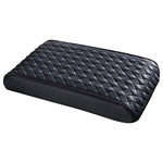 Premium Red Leather Car Armrest Box Pad | Adjustable Dashboard Organizer with Ergonomic detail view