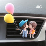 Lovely Couple Car Air Vent Freshener Essential Oil Perfume Clip Scent Aromas Diffuser Decor Fragrance Auto Interior Accessories