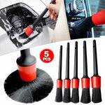 5PCS Car Cleaning Wheel Brush Car Detail Brush Suitable For Tire Engine Car Interior alternate view