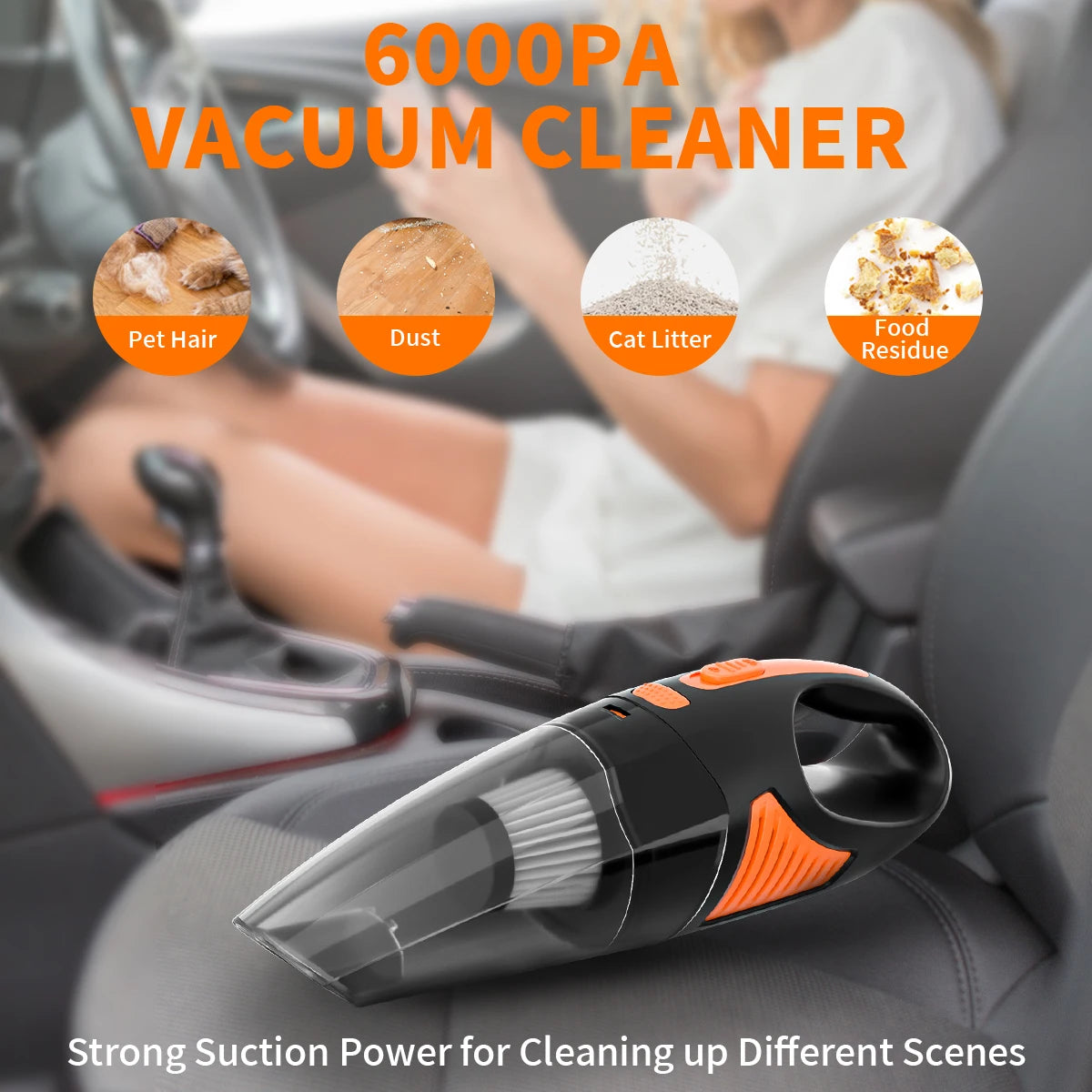 Rechargeable Cordless Handheld Car Vacuum Cleaner | Mini Dual Purpose Home and Auto V alternate view