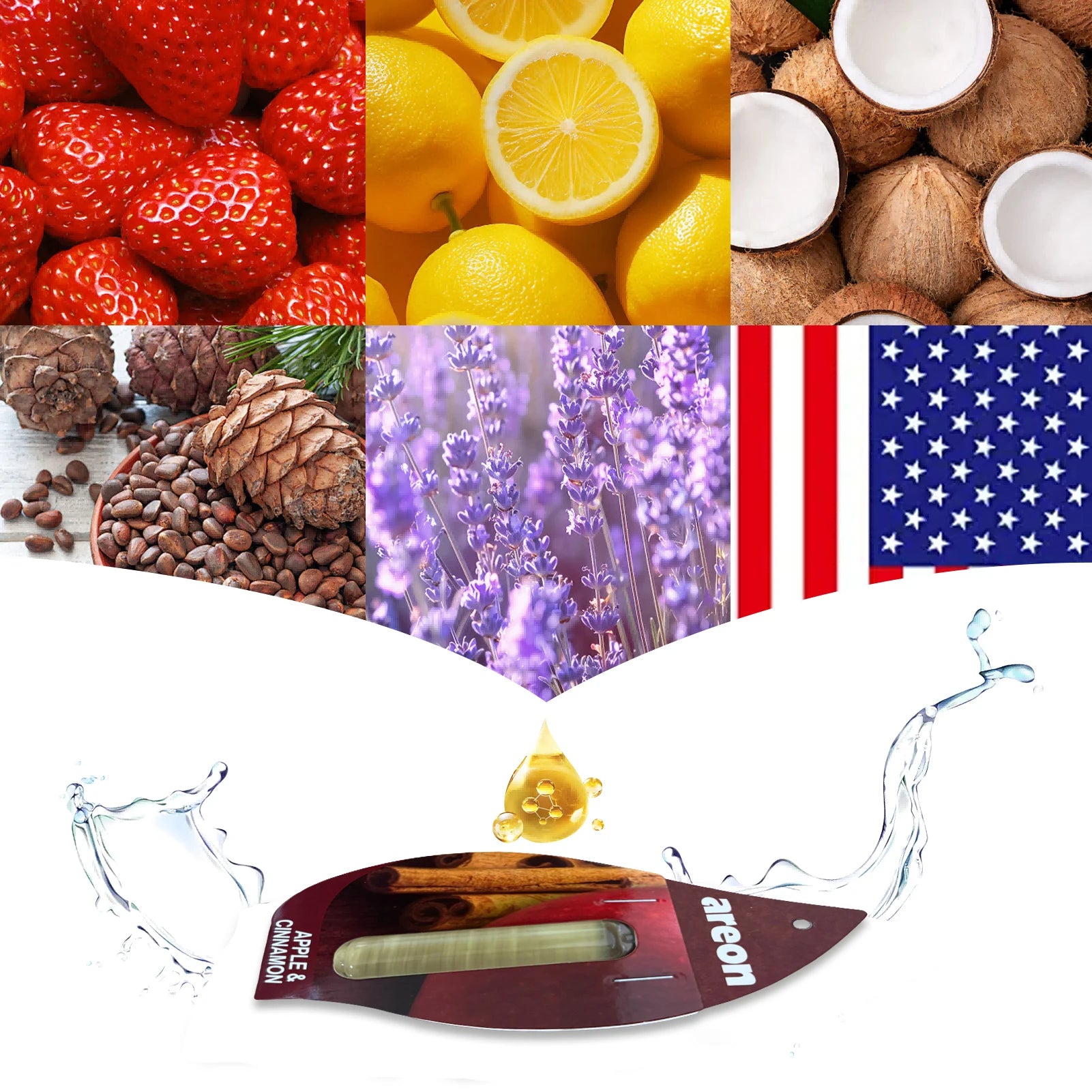 Car Air Freshener Natural Tea Fragrance | Vehicle-Mounted Hanging Vanilla Scent Water lifestyle view