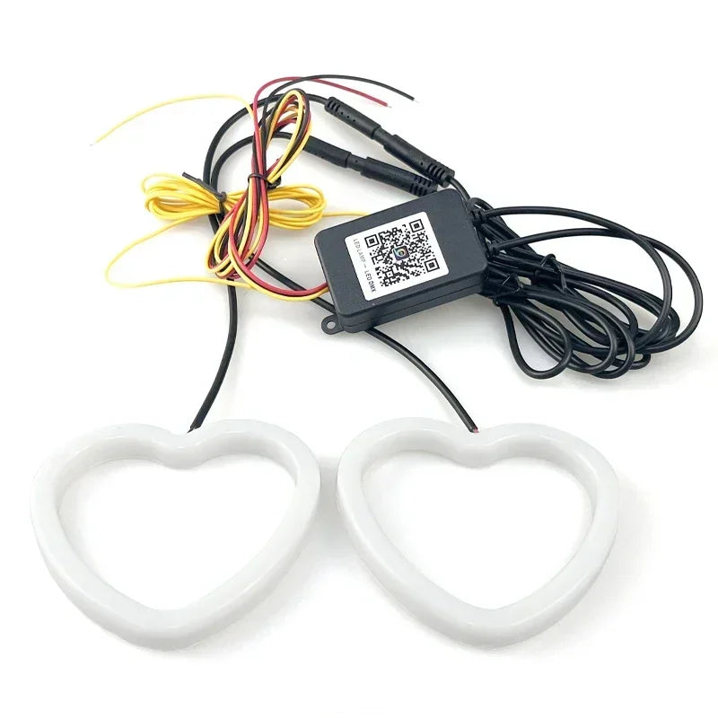 2PCS Car Angel Eyes RGB Cotton Halo Rings 12V Led Headlight DRL Motorcycle Moto Angel alternate view