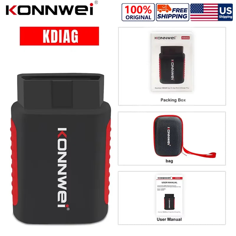 2026 KONNWEI KDIAG Full System Auto Scanner Reset SAS EPB Service ECU Programmer OBD O close-up view