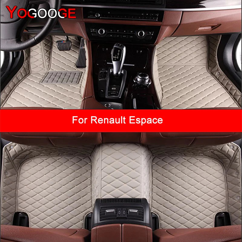 YOGOOGE Custom Car Floor Mats For Renault Espace 2015-2023 Auto Carpets Foot Coche Accessorie