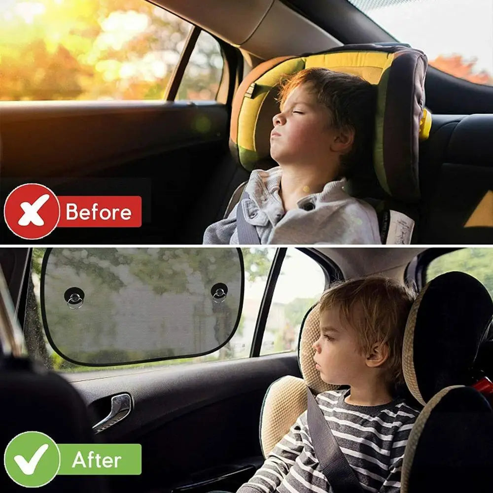 Car Sun Shade Covers 2 Pack Rear Window Folding Sunshade lifestyle view