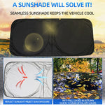 Car Windshield Sun Shade Cover Foldable Front Window Sun Visor Blocks UV Refletive Car Parasol Sunshade Protector Cover