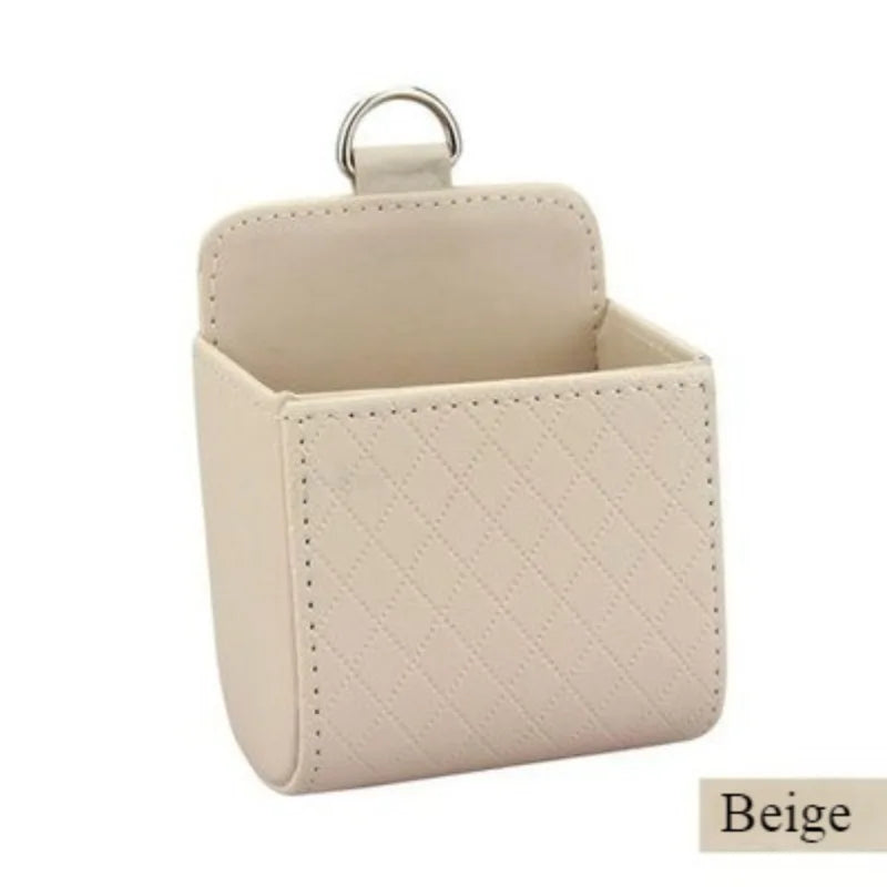 Car Leather Storage Box, Car Air Outlet Hanging Storage Bag, Dashboard, Mobile Phon additional angle
