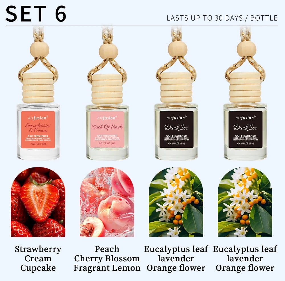 4 Pack Hanging Car Air Freshener & Diffuser | 120-Day Long-Lasting Fragrance Variety lifestyle view