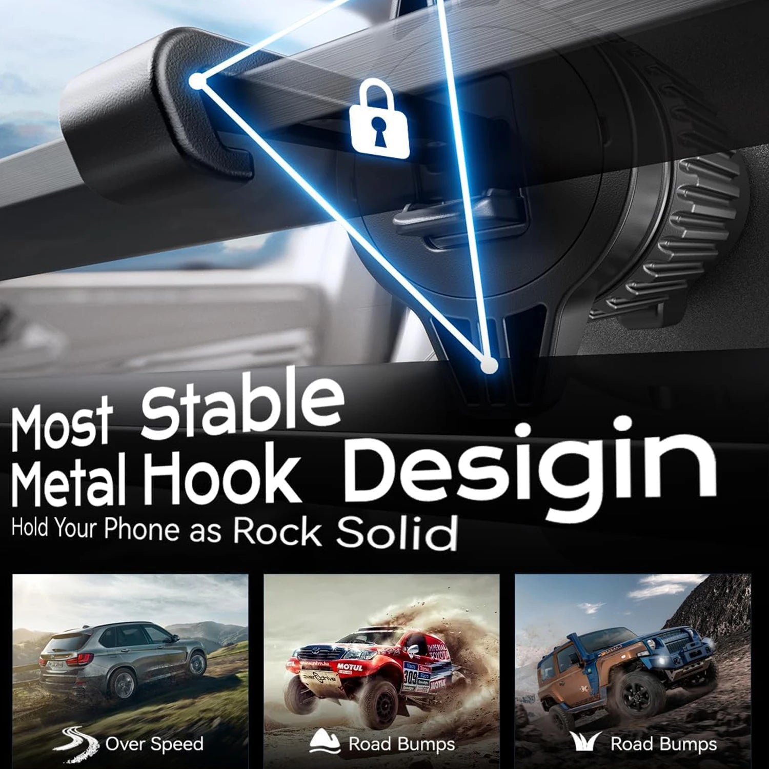 UYUXIO 15W Fast Charge Magnetic Wireless Car Charger | Air Vent Phone Holder for iPho lifestyle view