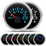 ZMFJH 7 Color Light 52mm Car Gauge Set | Fuel Water Level Voltmeter Oil Pressure Temp alternate view