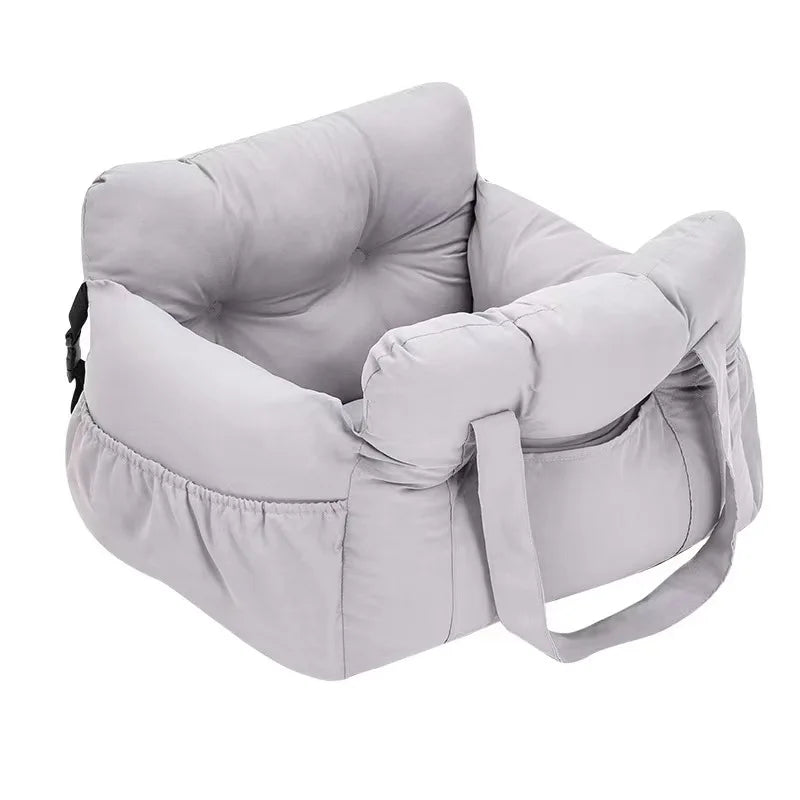 Dog Car Seat with Safety Belt | Non-Slip Pet Travel Bed for Small Dogs additional angle