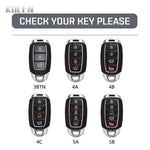 ABS Carbon Fiber Style Car Key Case Cover For Hyundai i30 ix25 Elantra KONA Solaris Azera Grandeur TM Accent Santa Fe Keychain