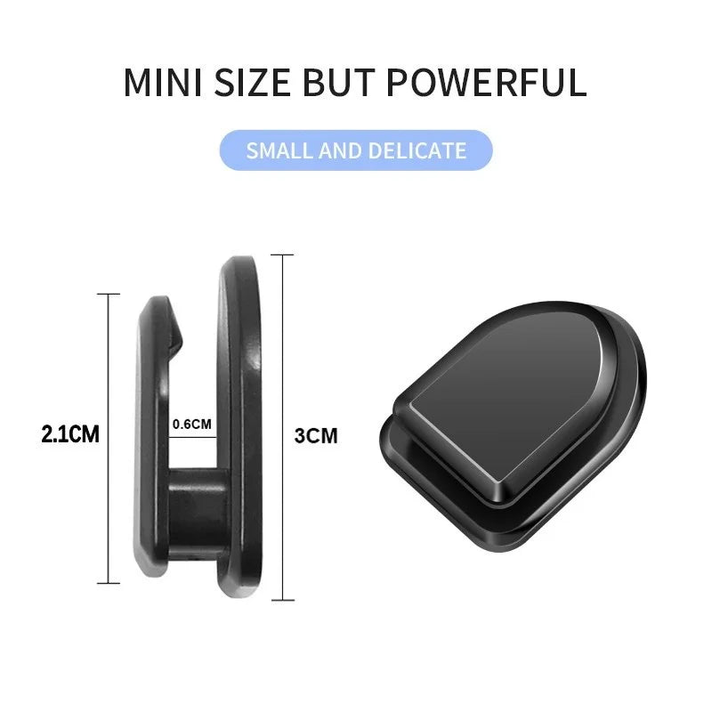 Mini Car Hooks Self-Adhesive Holder for USB Cable and Keys close-up view