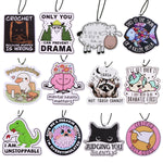 Raccoon Quotes Fragrant Paper Car Air Freshener | Solid Perfume Hanging for Home and Auto