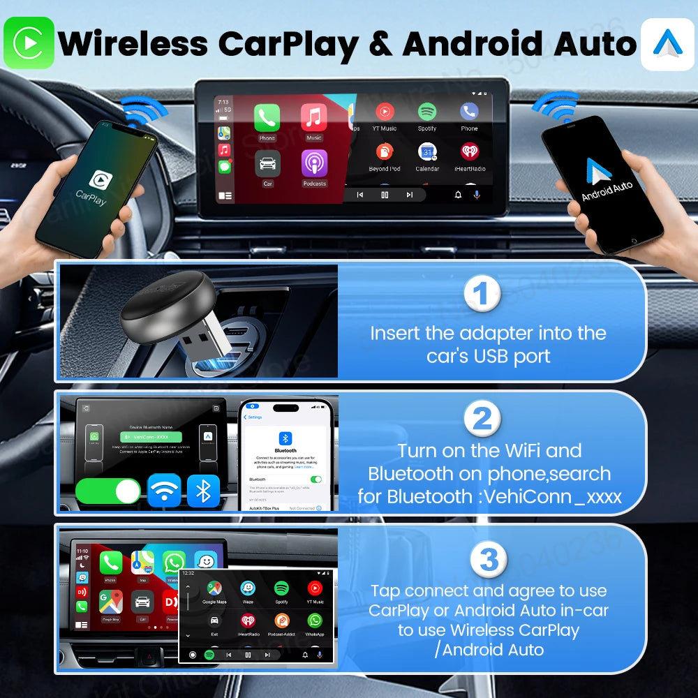 Carlinkit Mini Ultra Wireless CarPlay Adapter | 5.0 WiFi Bluetooth for OEM Cars detail view