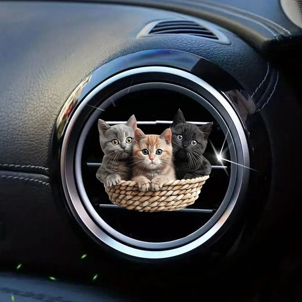Cat Car Air Outlet Perfume Clips Air Outlet Aroma Diffuser Ventilation Clip Car Interior Decoration Car Air Freshener Diffuser
