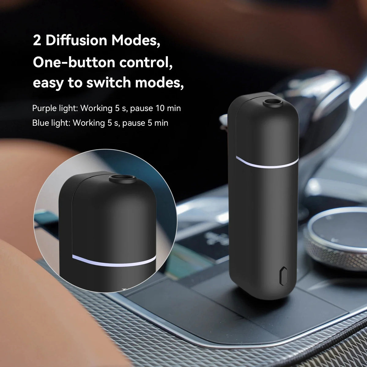 Car Air Freshener Perfume Vent Clip Electric Aroma Diffuser Cordless with 6 Scent Small detail view