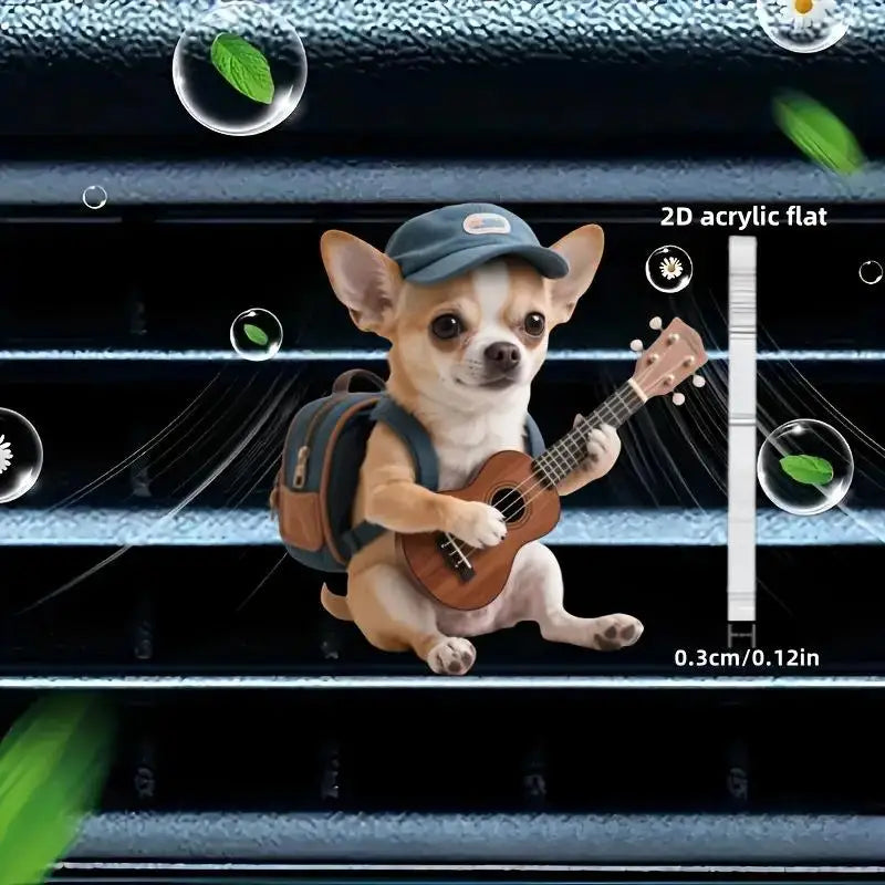 Acrylic Car Vent Clip Aromatherapy Air Freshener Holder 2D Decorative Air Conditioning Vents Accessory for Vehicle Interior