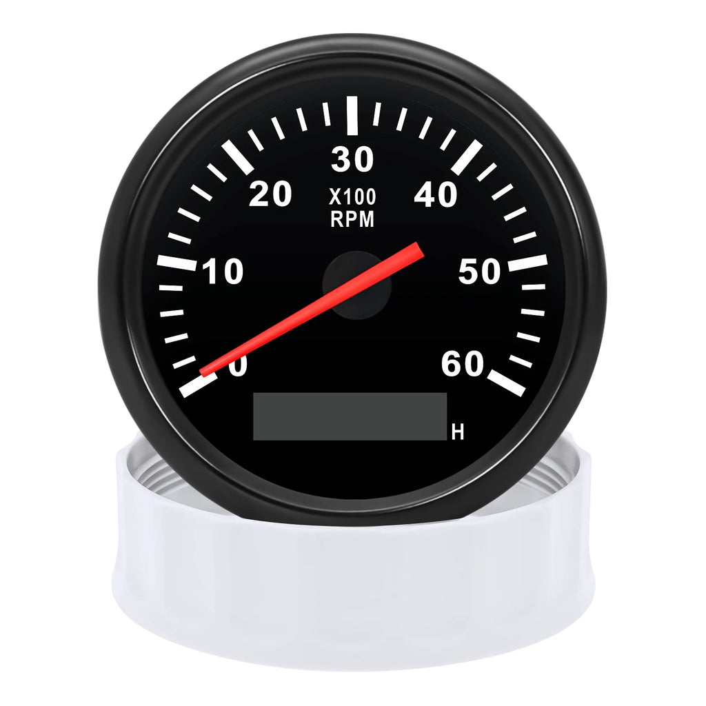 85mm Tachometer Tacho Gauge with Digital Hourmeter M16 M18mm RPM Sensor Universal For Car Boat Tacho 3000 4000 6000RPM Meter