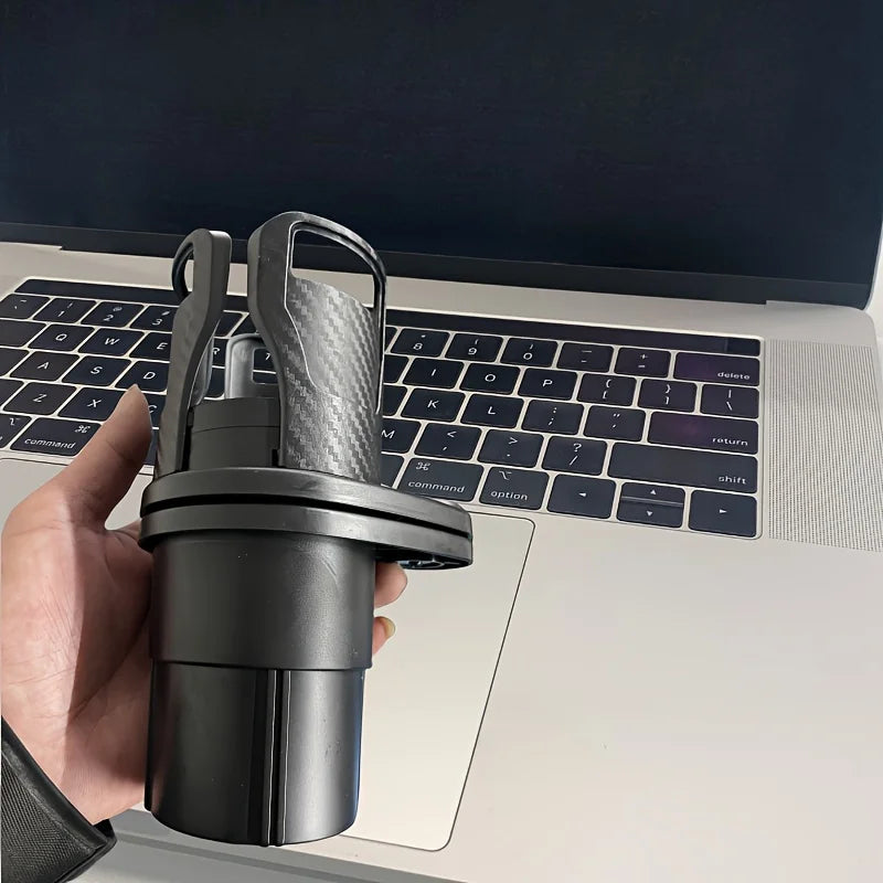 Car Cup Holder Expander | Adjustable Dual Cup Holder with Phone Holder and Aromathe additional angle