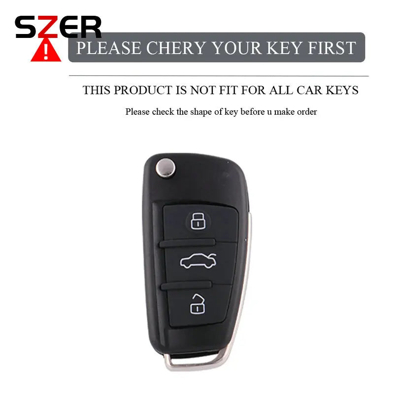 New TPU Car Flip Key Cover Case Fob For Audi A1 A3 8P A4 A5 A6 C7 A7 S3 S7 S8 R8 Q2 Q alternate view