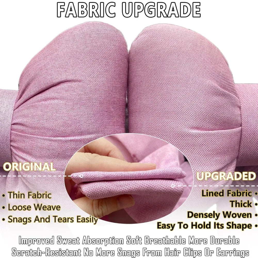Cute Pink Bowknot Car Neck Pillow lifestyle view