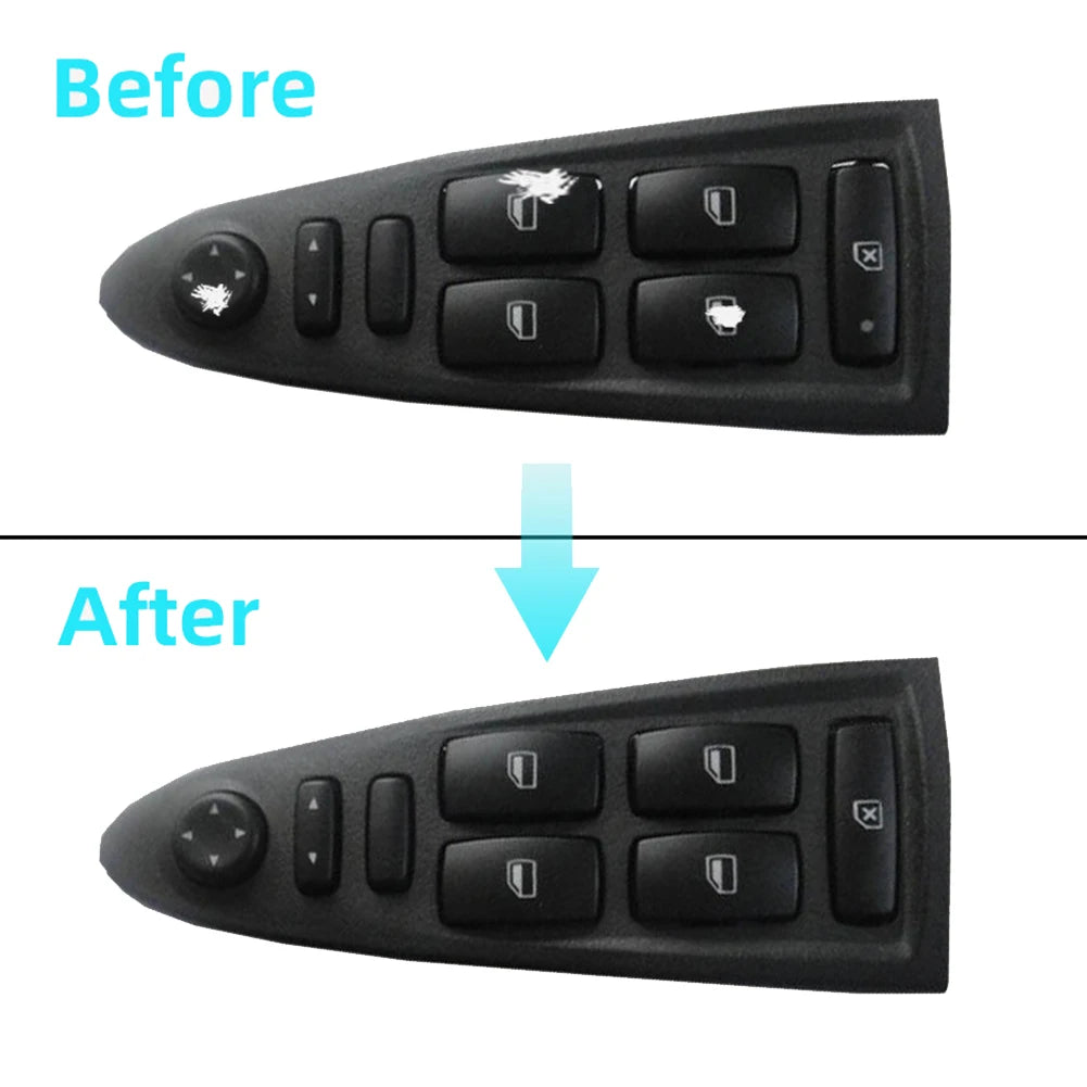 Car Repair Sticker For Fiat Croma Windows Button Stickers Decals Repair Worn Button Kn close-up view