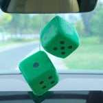 Plush Dice Car Pendant Cute Dice Jewelry Auto Rearview Mirror Hanging Ornament Car Inter detail view