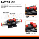 Circuit Breaker 20A to 300A Manual Reset for Car Audio System Waterproof Marine Cir additional angle