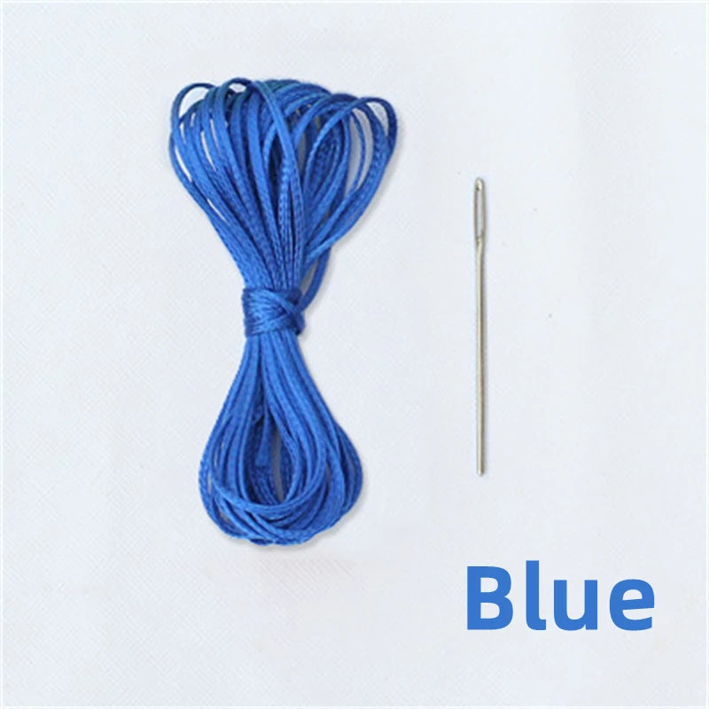 Leather Steering Wheel Cover 38 CM DIY Universal Car Braid close-up view