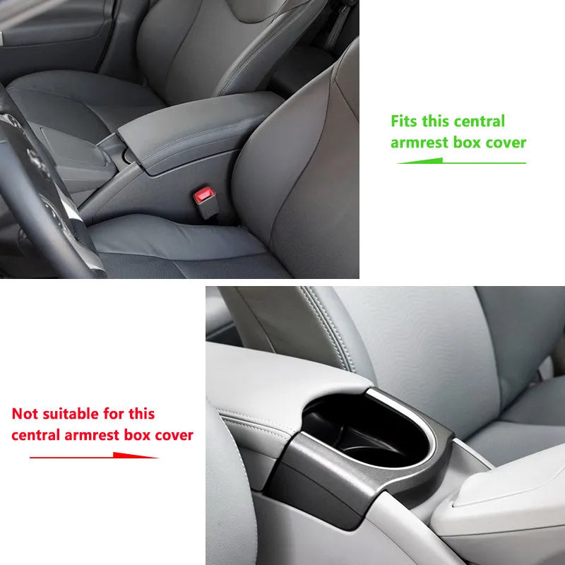For Toyota Prius 30 2009 2010 2011 2012 2013 2014 2015 Microfiber Leather Car Accessories Center Console Armrest Box Cover Decor