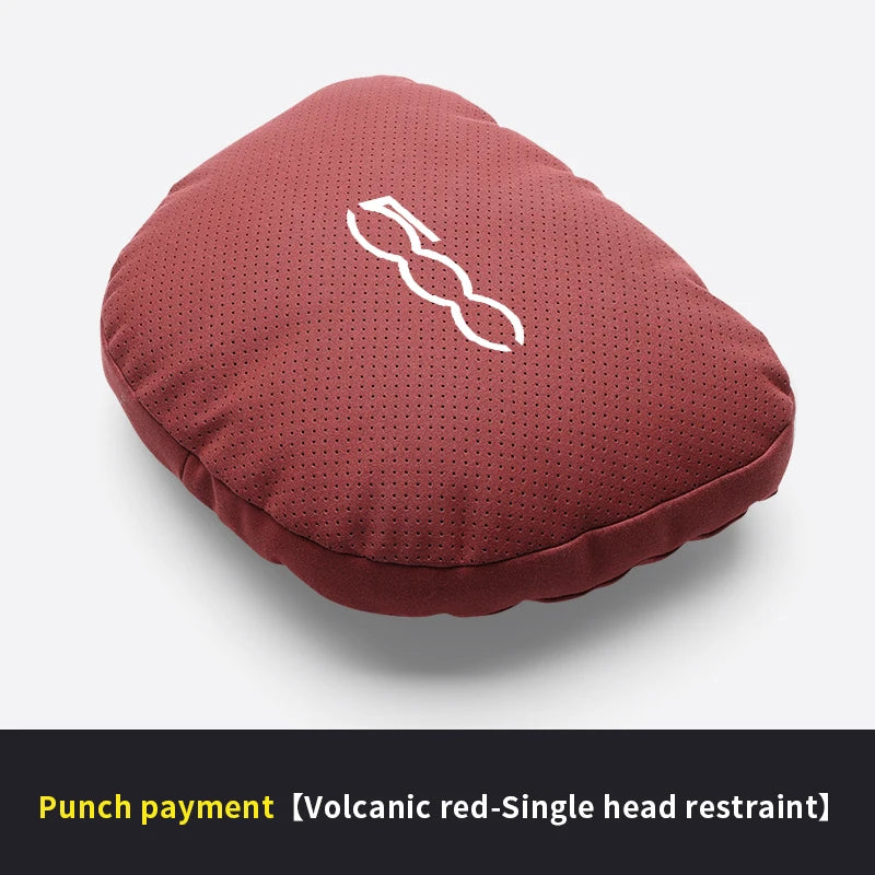 Car Interior 5-Color Selectable Headrest For Fiat 500 Auto Headrest Neck Support Lumbar Cushion Soft Neck Pillow Accessories