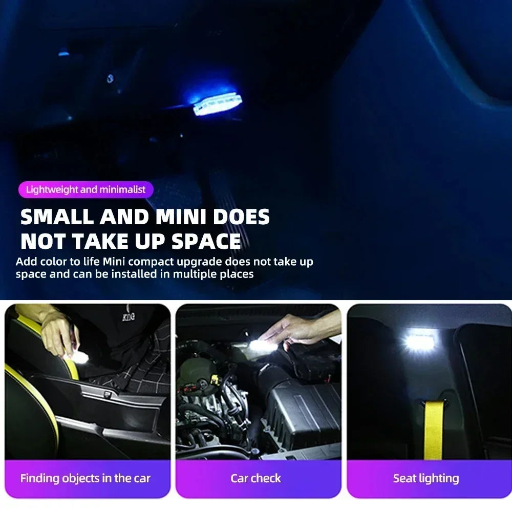Wireless USB Rechargeable LED Lights for Car Interior lifestyle view