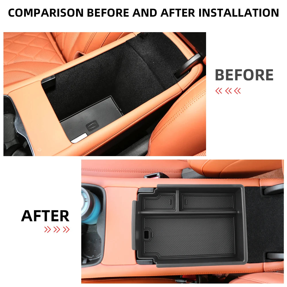 Car Armrest Storage Box for BYD Sealion 07 EV 2024 2025 2026 Center Console Tray Plat alternate view