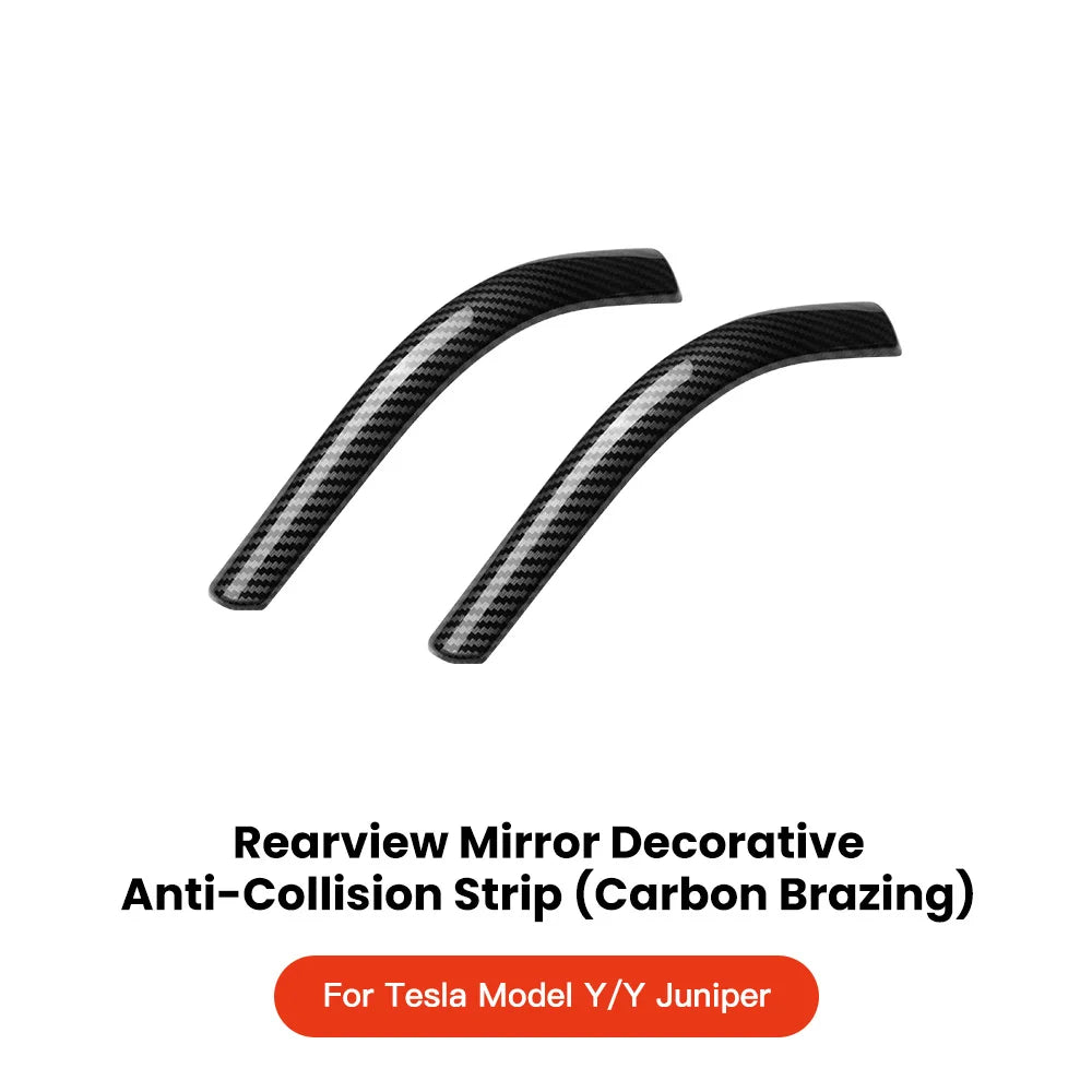 YZ For Tesla Model 3 Y Juniper Highland 2020-2025 2026 Rearview Mirror Anti-collision Strips Trim Anti-scratch Sticker Cover