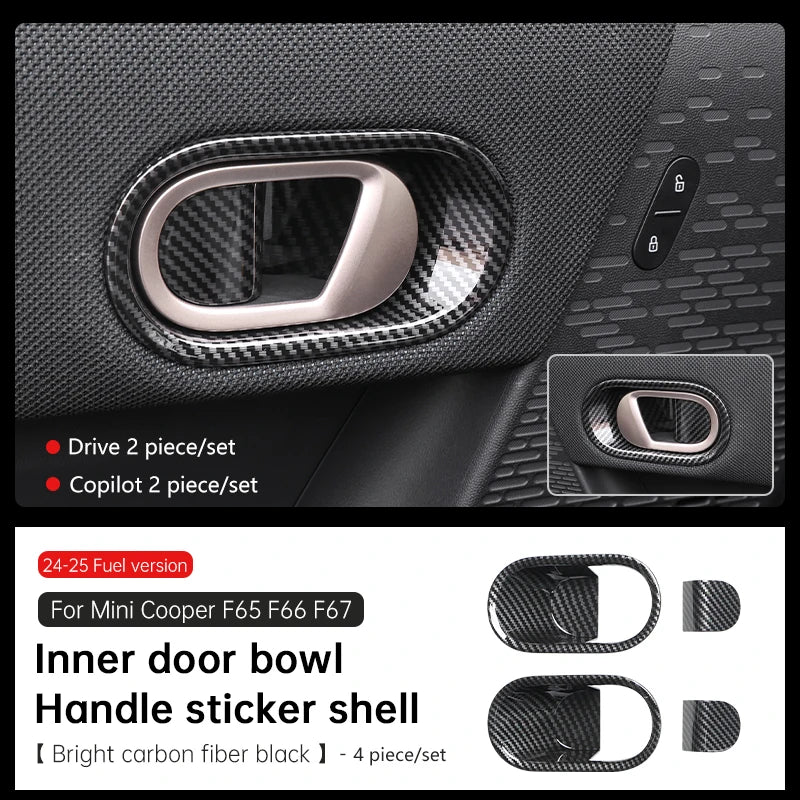 Mini Cooper F65 F66 F67 2024-2025 Inner Door Handle Bowl Cover | ABS Trim Decoration lifestyle view