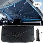 Foldable Car Windshield Sun Shade Umbrella | UV Block Heat Protection for Front Window