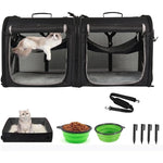 Wakytu Two-in-One Foldable Cat and Dog Carrier | Double Pet Transportation Bag