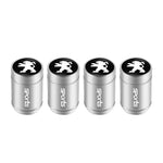 4Pcs Peugeot Logo Car Tyre Valve Caps | Aluminum Alloy Wheel Accessories for Peugeo additional angle