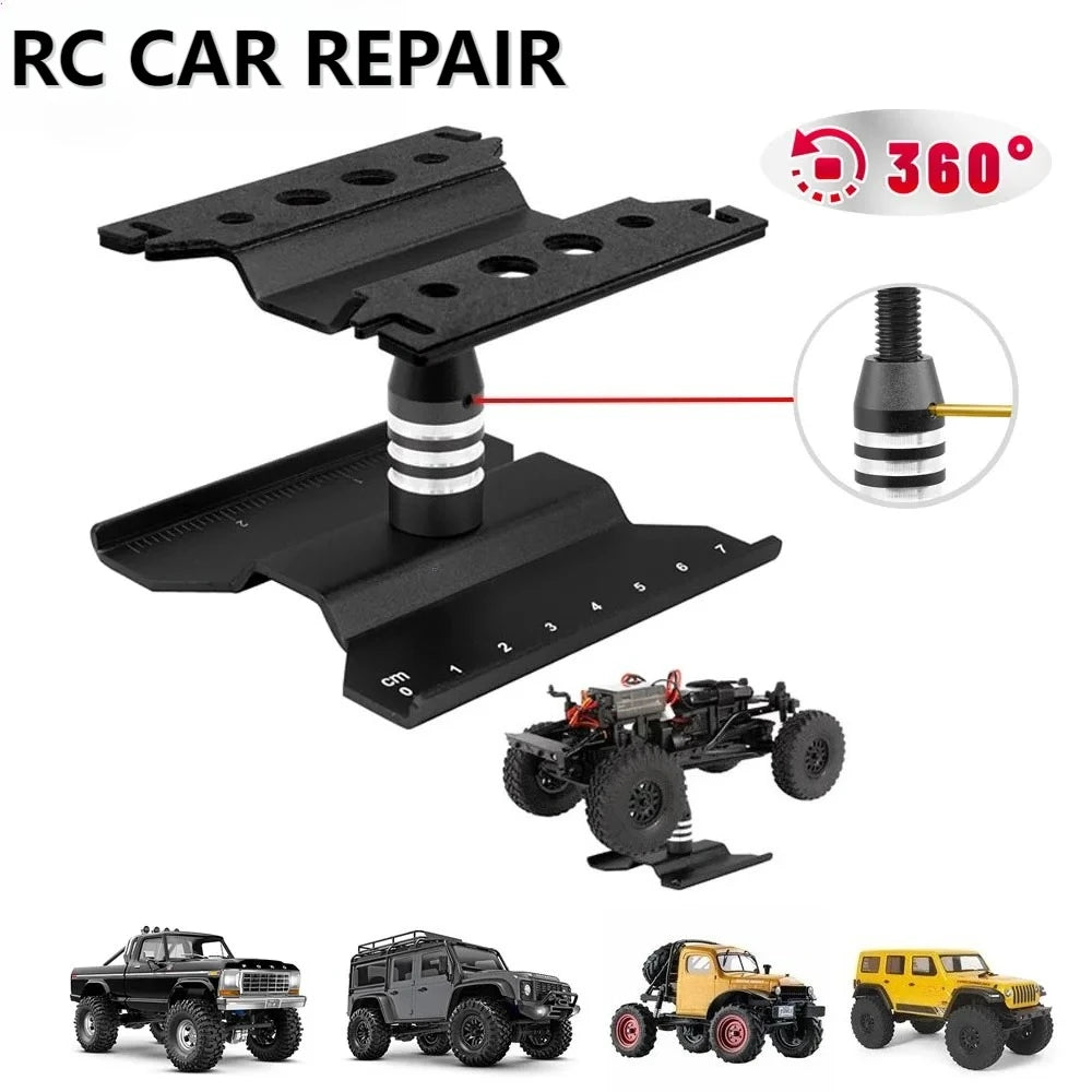 Aluminum Alloy RC Car Repair Stand 360 Rotating for 1/24 Scale RC Crawler alternate view